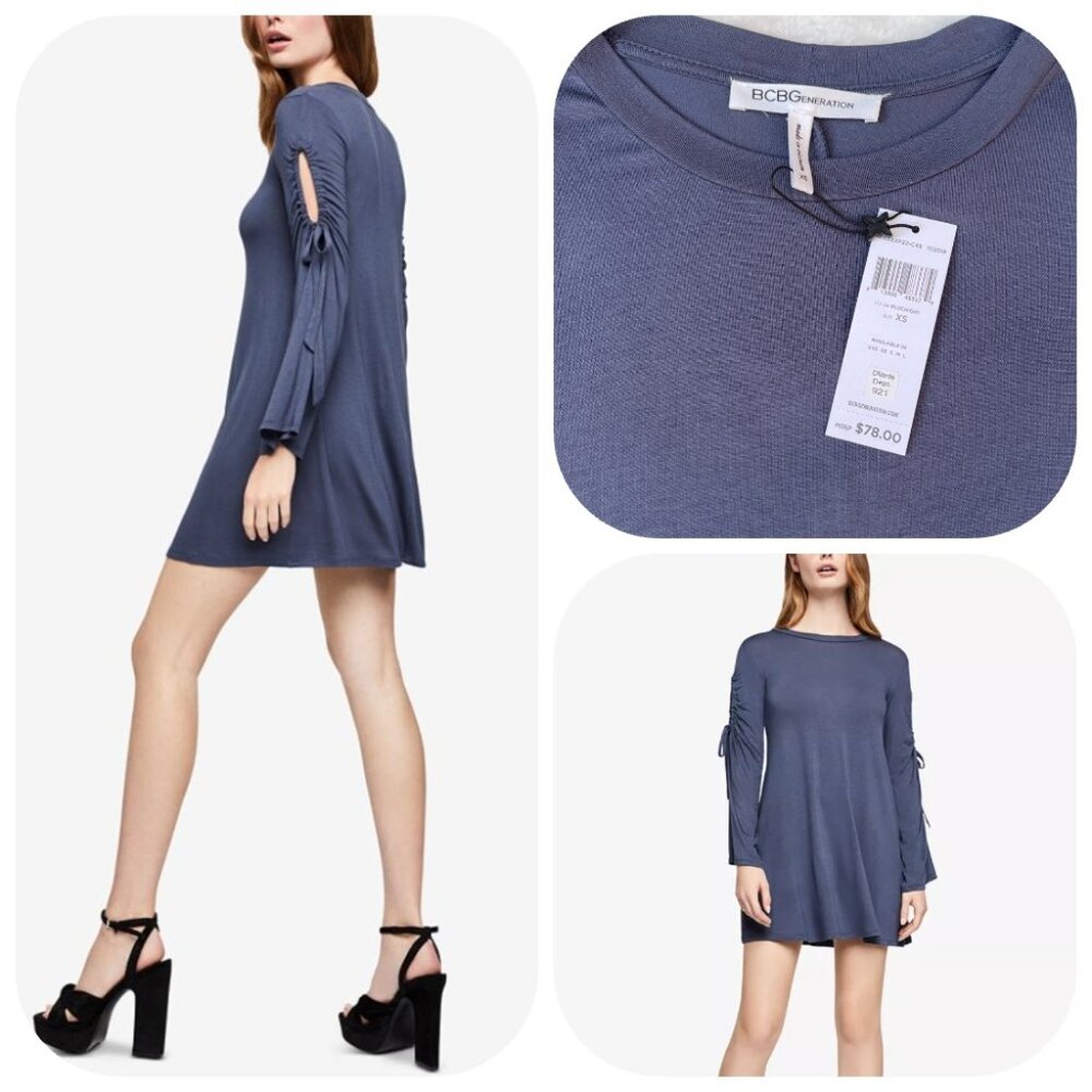 NWT BCBGeneration Cutout-Sleeve A-Line Dress XS